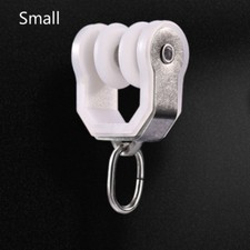 10X DIY Curtain Glider Hooks Track Rail Poles Twin Gliders Parts Stainless Steel