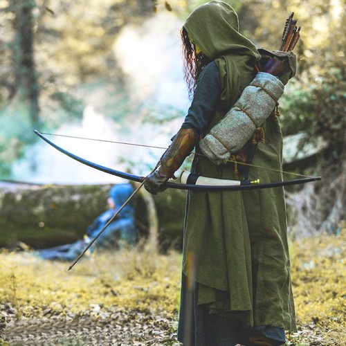 Kapuzenumhang Cosplay Steampunk Mittelalter Umhang für Herren Damen Erwachsene Rolle - Bild 4 von 11