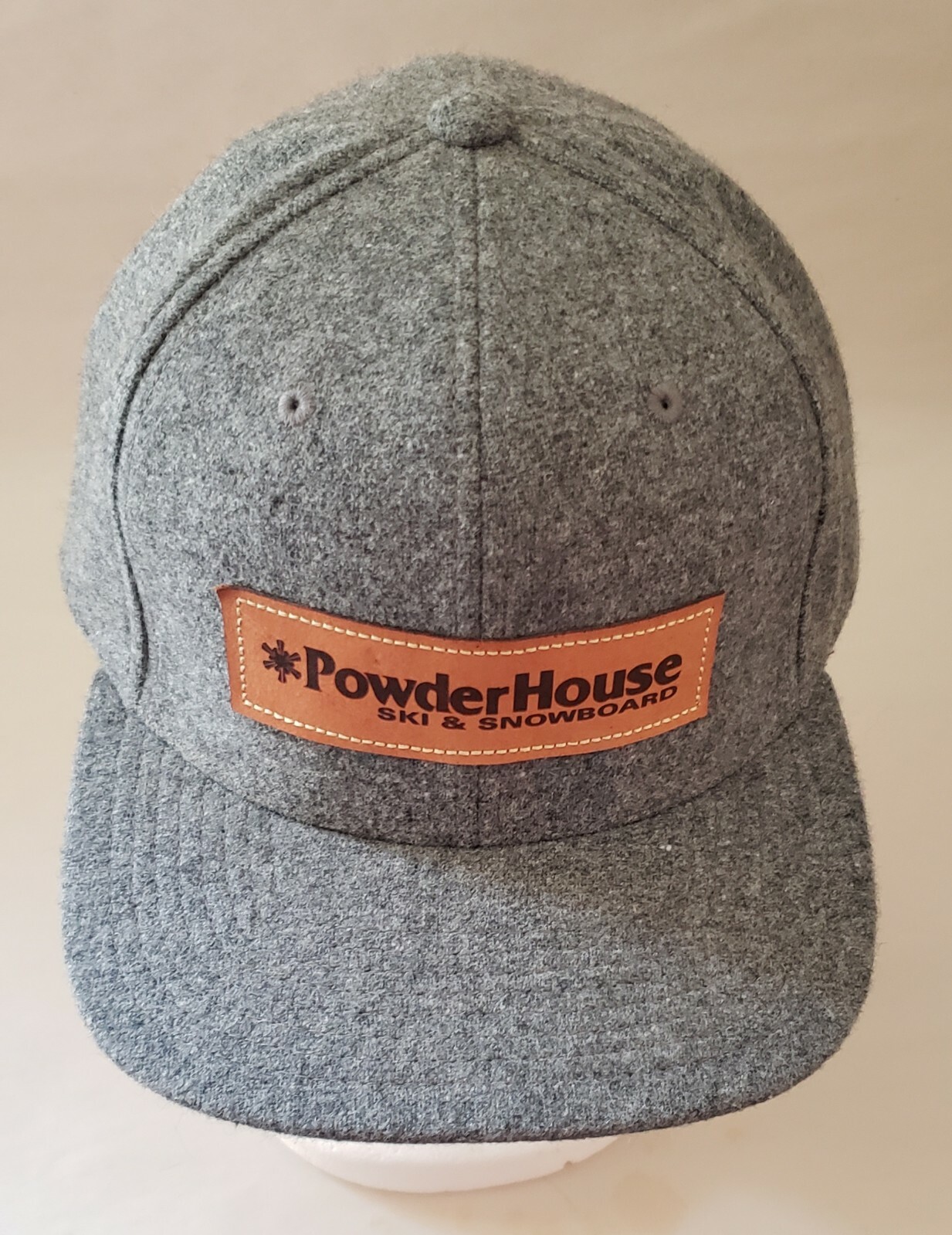 Powder House Patch Strapback Hat Gray - image 4