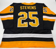 KEVIN STEVENS PITTSBURGH PENGUINS SIGNED STITCHED CUSTOM JERSEY BAS COA W/INSC