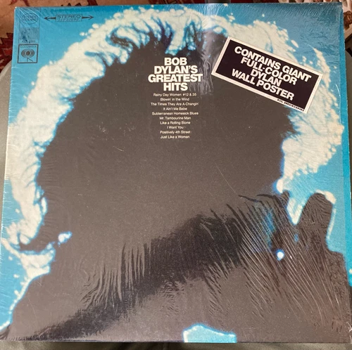 Bob Dylan Greatest Hits LP~Original Stereo~ Shrink~HYPE ~Milton Glaser POSTER