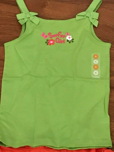 Gymboree Girls Green Surfer Girl Tank and Orange Knit Skort Size 6 New - Picture 9 of 9