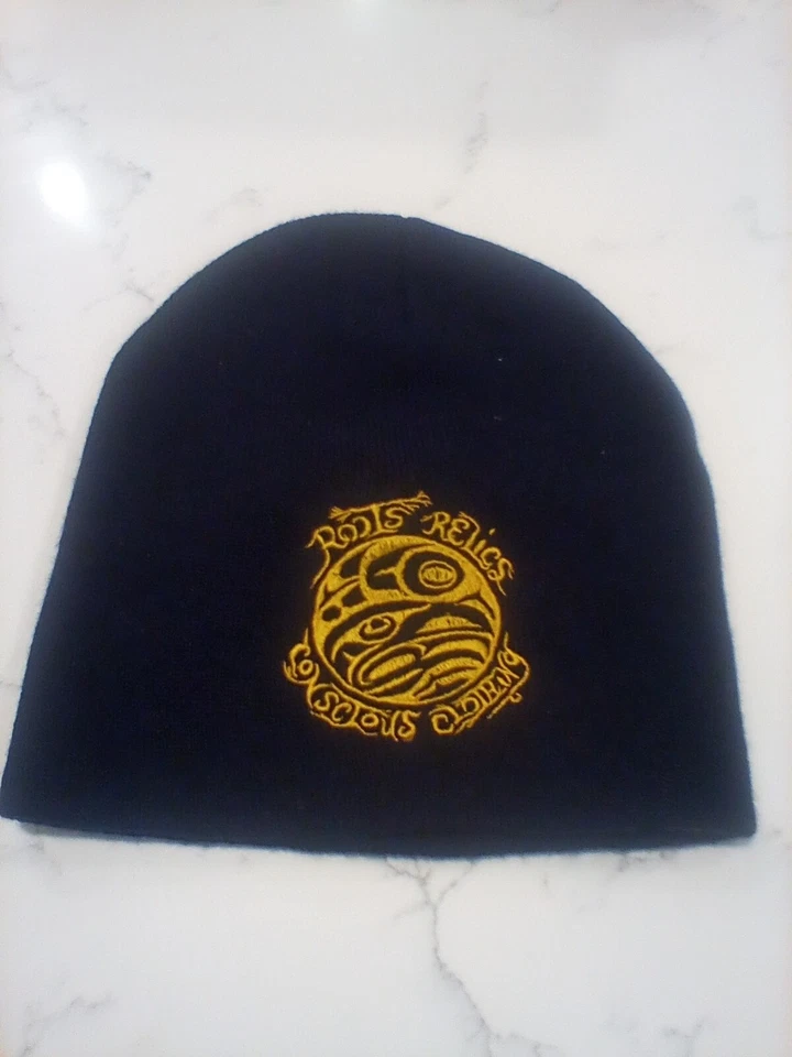 VINTAGE 20 AÑOS -ROOTS RELICS ROPA CONSCIENTE " LOGO Gorro negro Foto 3 de 3