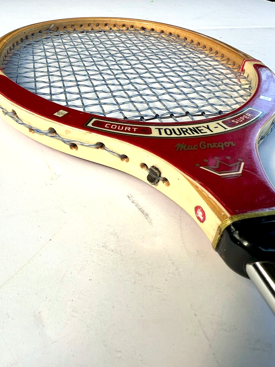 Raquette De Tennis Vintage MacGregor Super Court Tourney I - Grip 4 5/8" - Fabriquée Au Japon - Excellente Condition