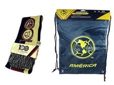 Club America Official Licensed Soccer Scarf & Cinch Bag Combo 02-1