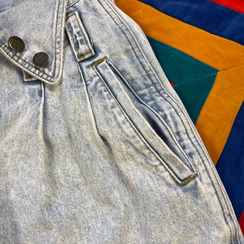 Limited Express Acid Wash Light Blue Button Fly Vintage Mom Jean Shorts Hi Rise - Picture 3 of 11
