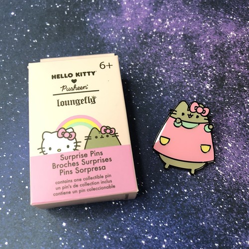 Loungefly Hello Kitty x Pusheen Pin - PUSHEEN in Hello Kitty Costume - Picture 2 of 11