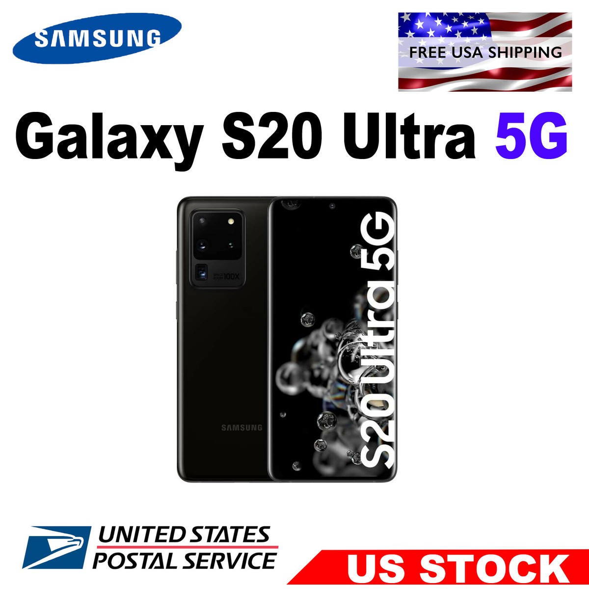 NEW Samsung Galaxy S20 Ultra 5G SM-G988U 128GB AT&T T-Mobile