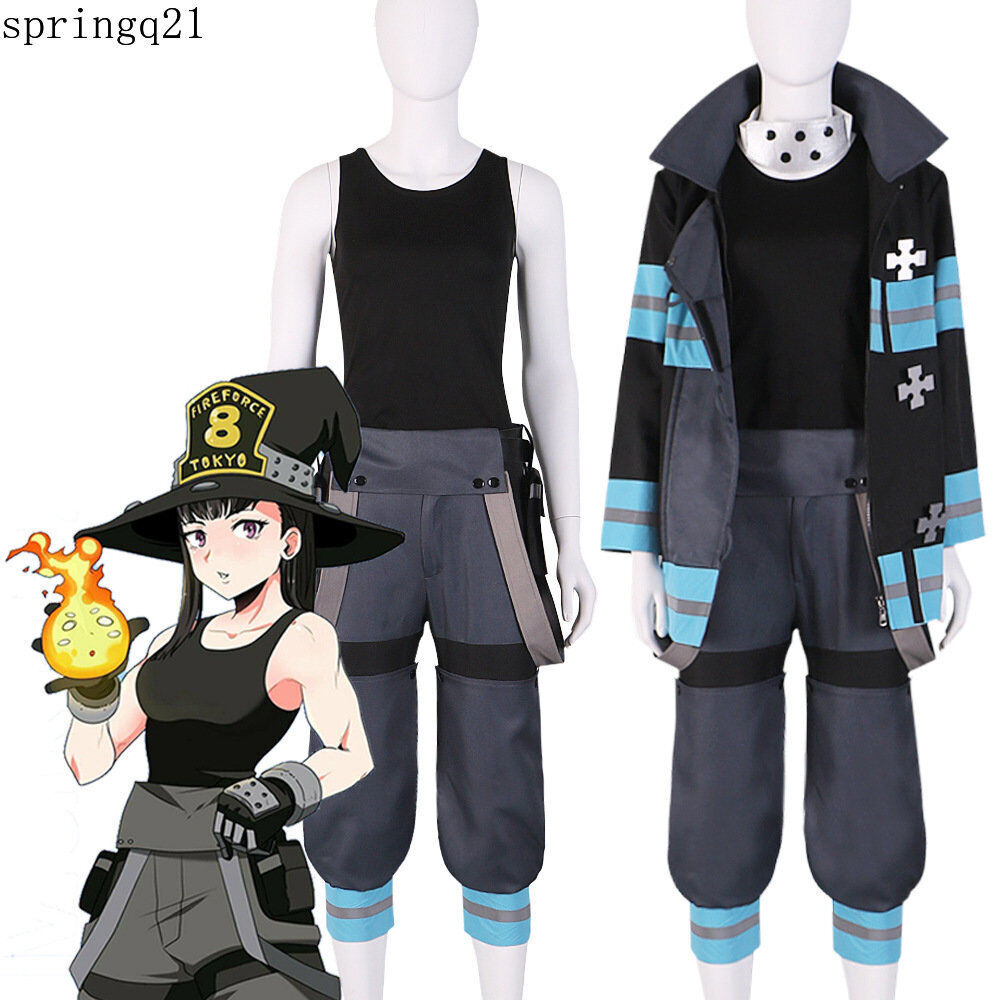 Fire Force Shinra Kusakabe & Maki Oze Fire Suit Cosplay Costume – Cosplay  Clans