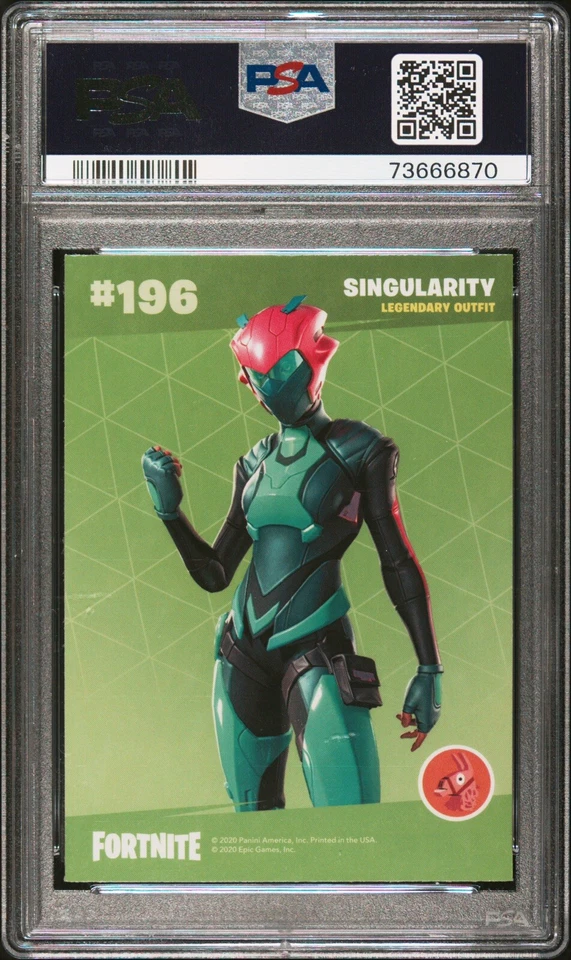 2020 Panini Fortnite Series 2 USA Singularity #196 PSA 10 Optichrome Holo US - Image 2 of 2