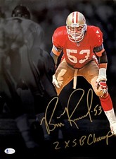 Bill Romanowski Signed Autograph 11x14 Photo Picture Beckett COA SF 49ers