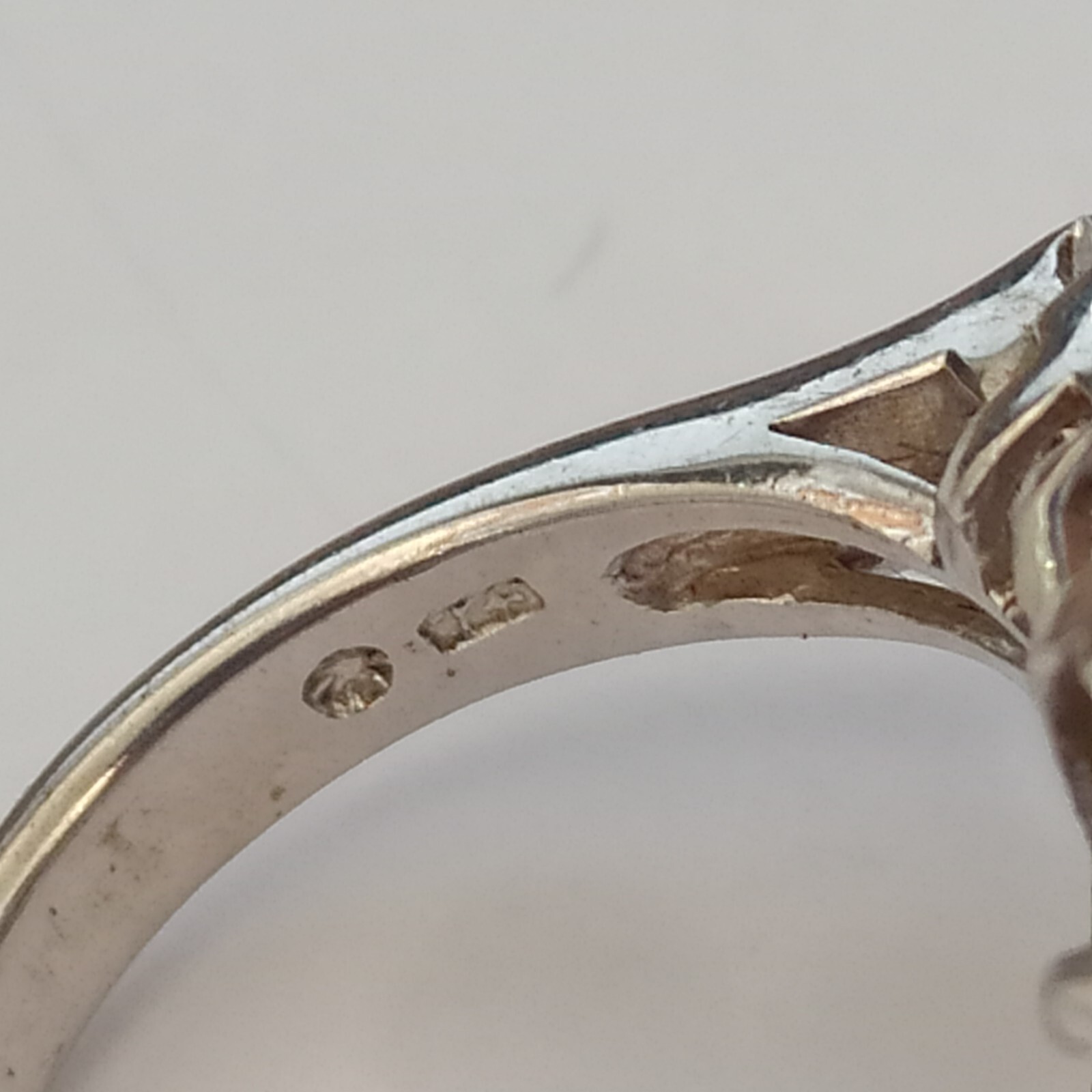 Silver Ring Multicolor Flower Crystals Stone Vint… - image 5