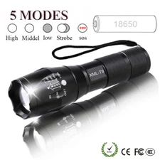 LED Torch Flashlight Police Military Bright High Power Waterproof  5 Modes