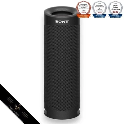Sony SRS-XB23 B Noir Extra Bass Sans Fil Bluetooth Enceinte Étanche JP Neuf - Photo 1/4