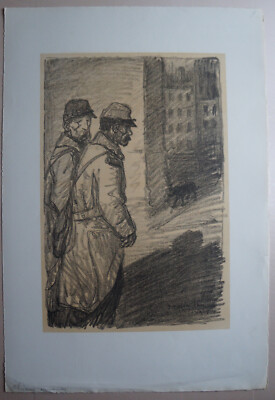 WW1 STEINLEN STRAY DOGS 1917 Lithograph Signed