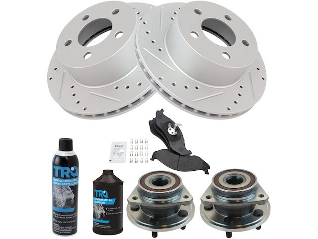 Front Brake Pad and Rotor and Wheel Hub Kit fits Cherokee 1990-1998 4WD 68SBNZ