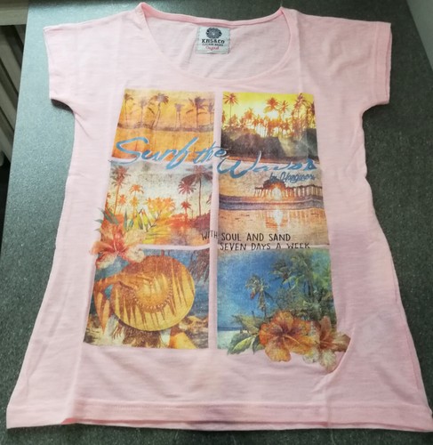 T-Shirt und Top, ein 2-tlg. Set von KangaROOS Gr. 32/34,rosa-bunt/gestreift, neu - Bild 3 von 10