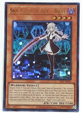 Yugioh Asia Englisch Sky Stürmer Ace - Raye SLF1-AE035 Ultra Selten