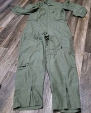US Military Flight Suit 42L Sage Green CWU 27P Nomex Coveralls Flyers