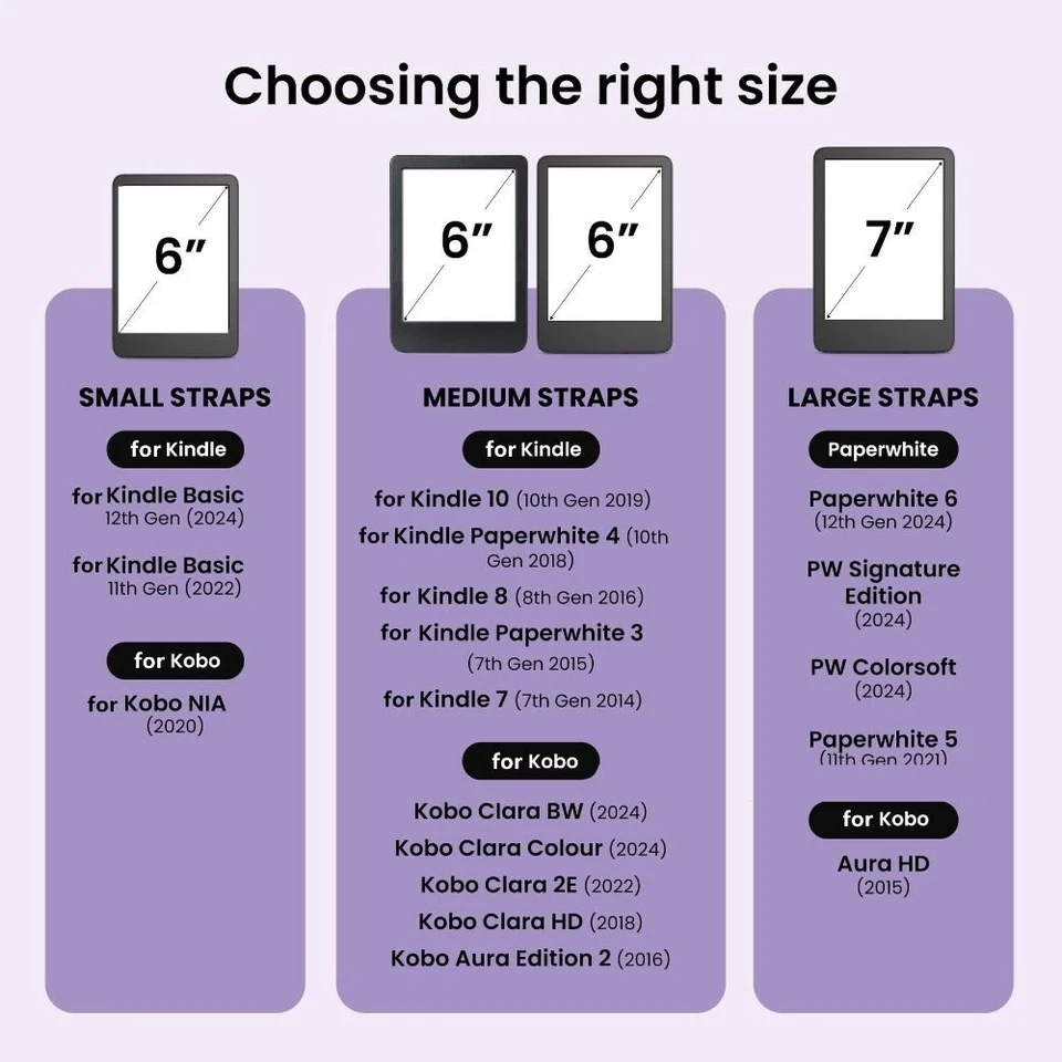 PU Leather Handle Holder for Kindle Paperwhite/Kobo/Voyaga/Pocketbook/Tolino - Image 2 of 4