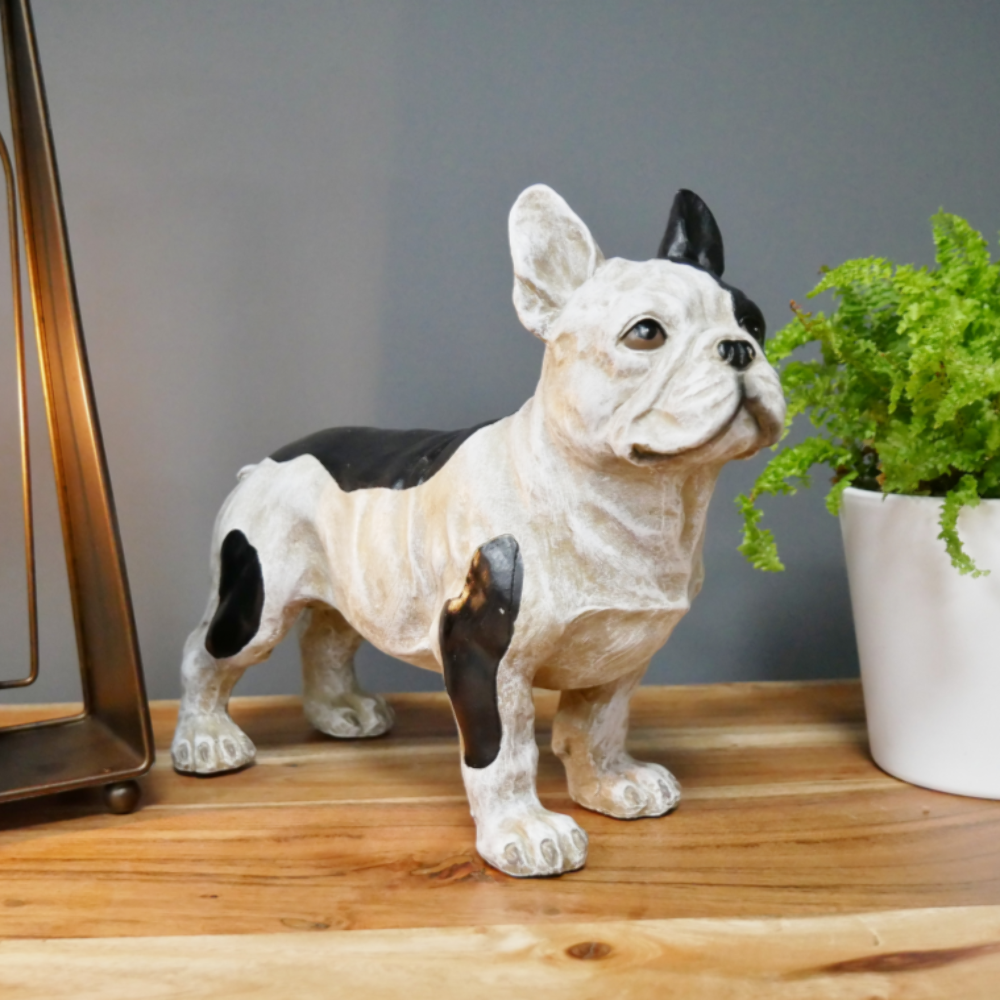 French Bulldog Ornament Resin Home Indoor Dog Figurine Statue