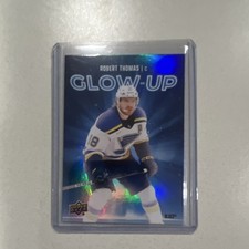 Upper Deck hockey 2025-26 Series 2 Glow-Up Robert Thomas #GU-28 Blues Card