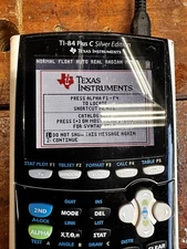 Texas Instruments TI-84 Plus C Silver Edition Graphing Calculator Black/White