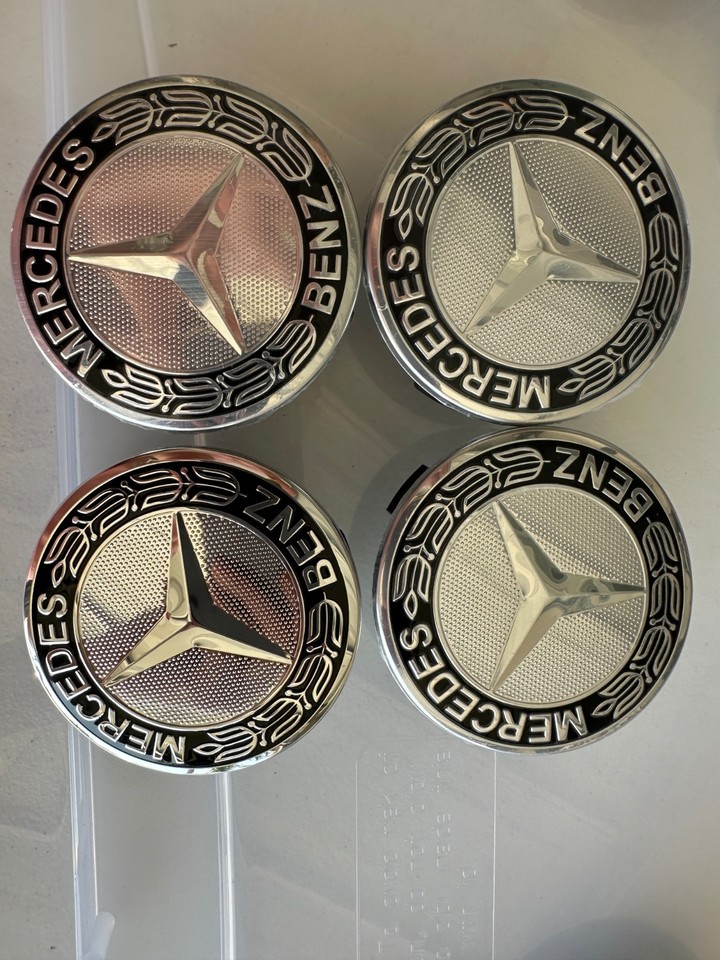 4 Pcs Set Wheel Center Hub Caps for Mercedes Benz Black Red Blue Silver ...