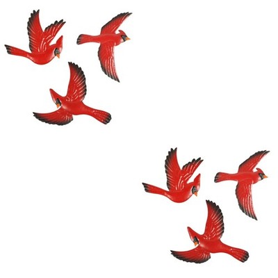  2 Pieces Vogelskulptur Aus Metall Wandaufhängung Wandkunst Im Freien