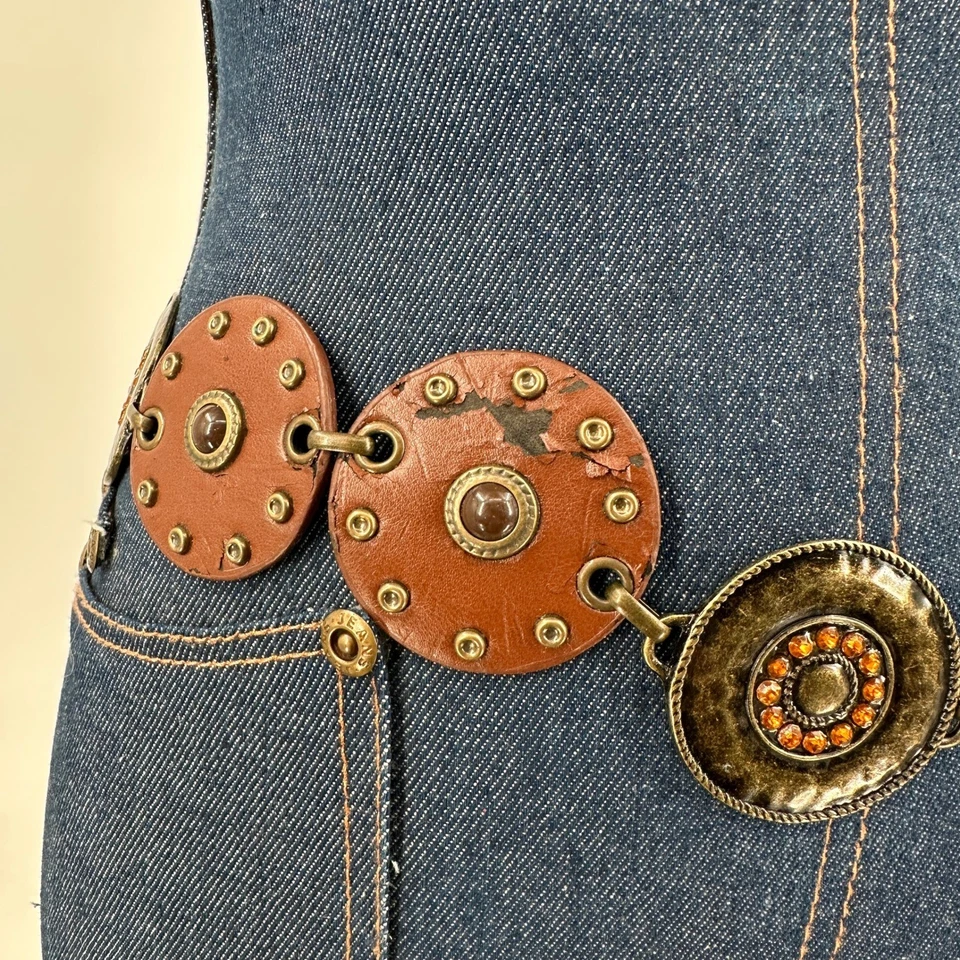 Женщин богемное стимпанк цепочка ремень металлический диск медальон фестиваль - Изображение 2 из 4