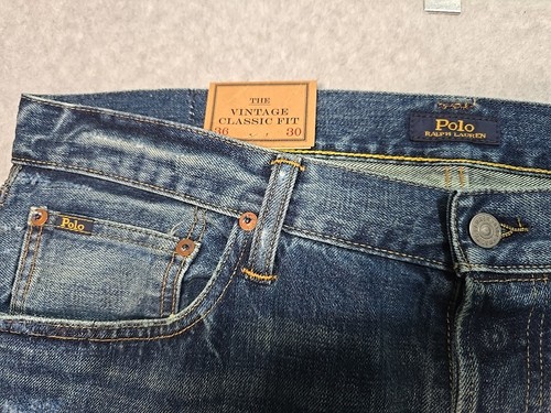 Polo Ralph Lauren Herren Vintage Distressed Patches Classic Fit Jeans 36x30 Neu mit Etikett - Bild 6 von 23