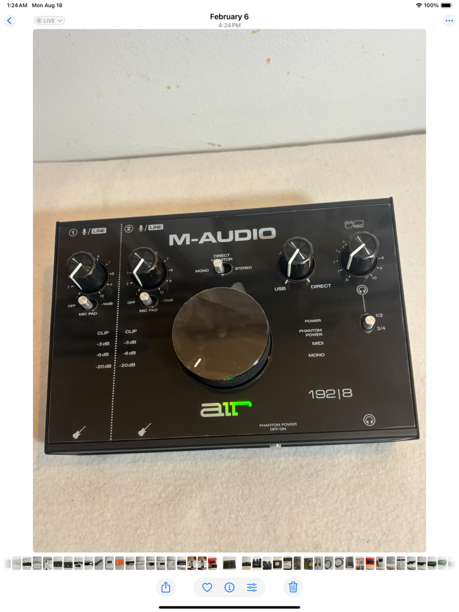 M-Audio AIR 192|8 2-In/4-Out 24/192 Audio MIDI Interface for