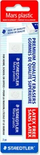 Mars Plastic Vinyl Erasers (2-Pack), White Erasers for Clean & Precise Results -