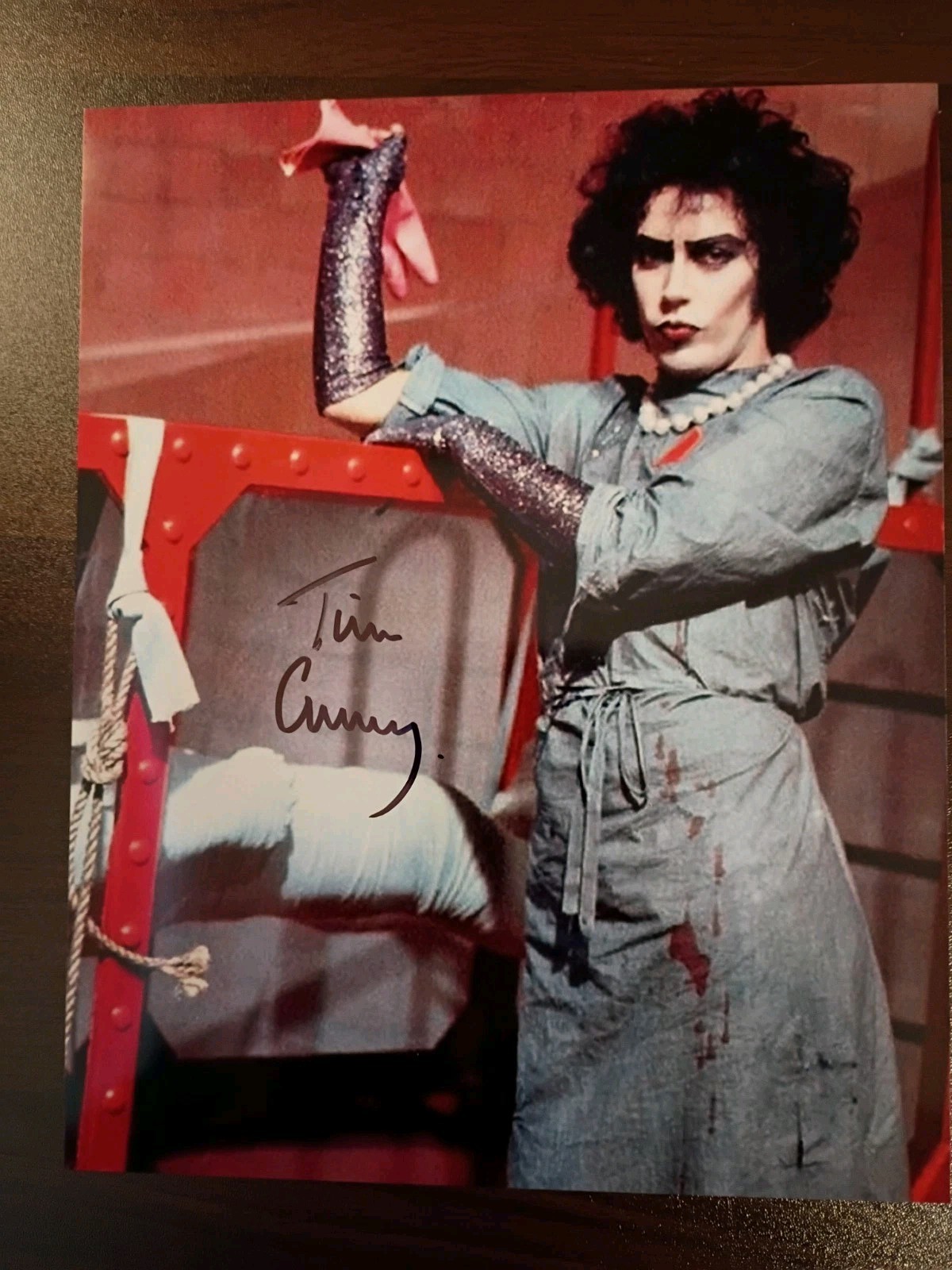 Tim curry rocky horror signed 8x10 coa w/matching numbered sticker