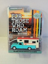 GreenLight 1965 Dodge D100 with Winnebago Slide-In Camper - 29923 NRFP Turquoise