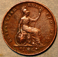 1831 Great Britain Farthing William IV KM# 705