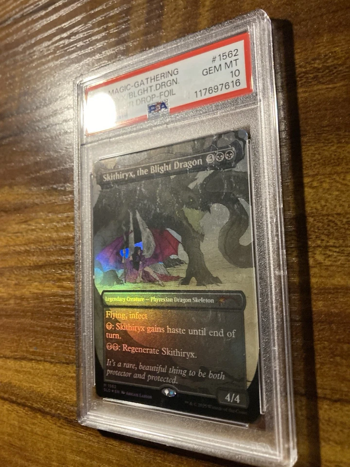 MTG✨SKITHIRYX, THE BLIGHT DRAGON Brdless/Ext Art FOIL✨SLD Tragic Romance PSA 10 - Image 4 of 4