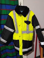 RefrigiWear Men's Hivis Iron-Tuff Two-Tone Jackoat Insulated Jacket - ANSI Class