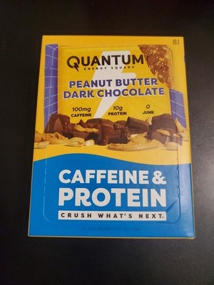 Caffeine & Protein Bar, Peanut Butter Dark Chocolate, 8 Bars, 1.69 oz (48 g)