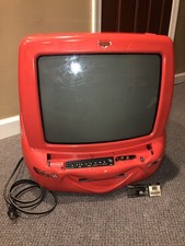   RARE   Disney Pixar Cars Lightning Mcqueen 13  CRT TV DVD Combo Untested 