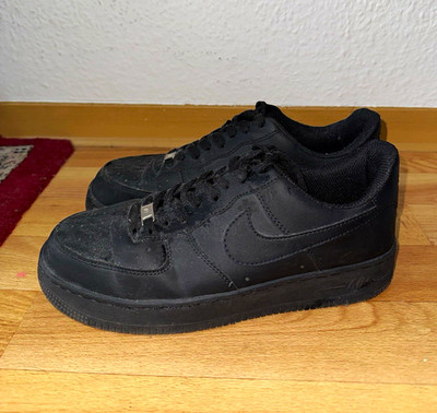 Nike Air Force 1 Low Herren Sneaker Schwarz EU 43 Low Top Schnürung Freizeit