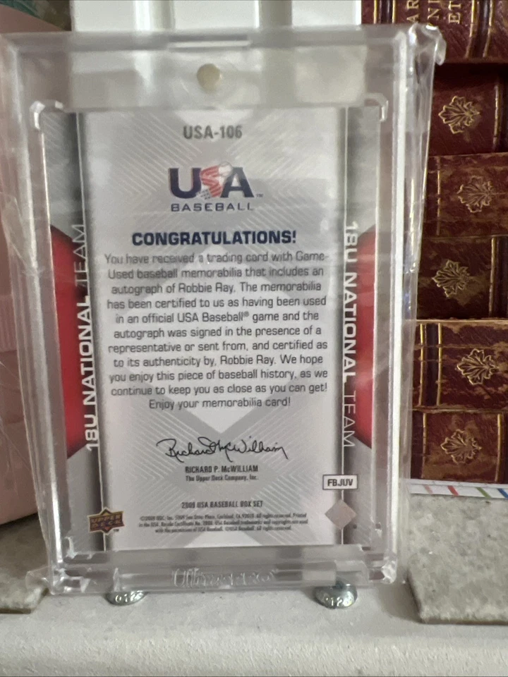 Robbie Ray Upper Deck 2009 EE. UU. # 07 | Parche rojo automático | EE. UU. 106 | CY YOUNG Foto 3 de 4
