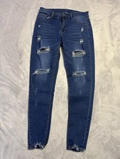 Jeans Distressed Blue Skinny Denim 5-Pocket Women's Jeans Size Medium