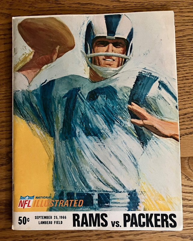 Green Bay Packers vs Los Angeles Rams- Program-1966-Lombardi