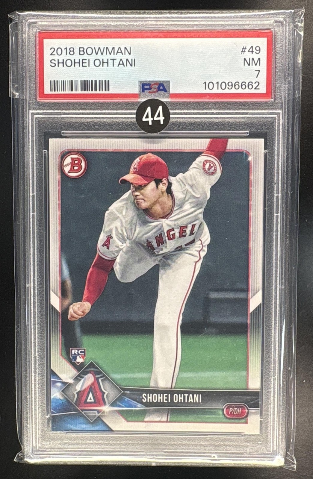 44#- Shohei Ohtani 2018 Bowman Baseball Rookie #49 Angels PSA 7