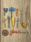 Lot Of 13 Vintage 80s Masters Of The Universe MOTU He-Man Weapons Accessories