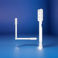 Outlet Extender Stick, Power Strip with 6 Outlets  4 USB Ports, Extends 22"-34"
