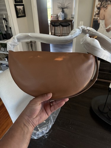Quince Italian Leather Slouchy Sling Crossbody (Cognac) (New!!) (Retail: $89.90) - Picture 3 of 7
