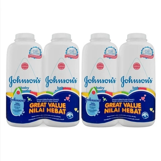 4x Johnson's Baby Powder Classic Cornstarch 500g / 17.6 oz Express Shipping