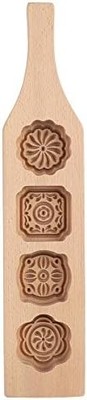 TOPINCN Baking Moulds, Moon Cake Mould, Wooden Pastry Mould, Mung Bean Cake,